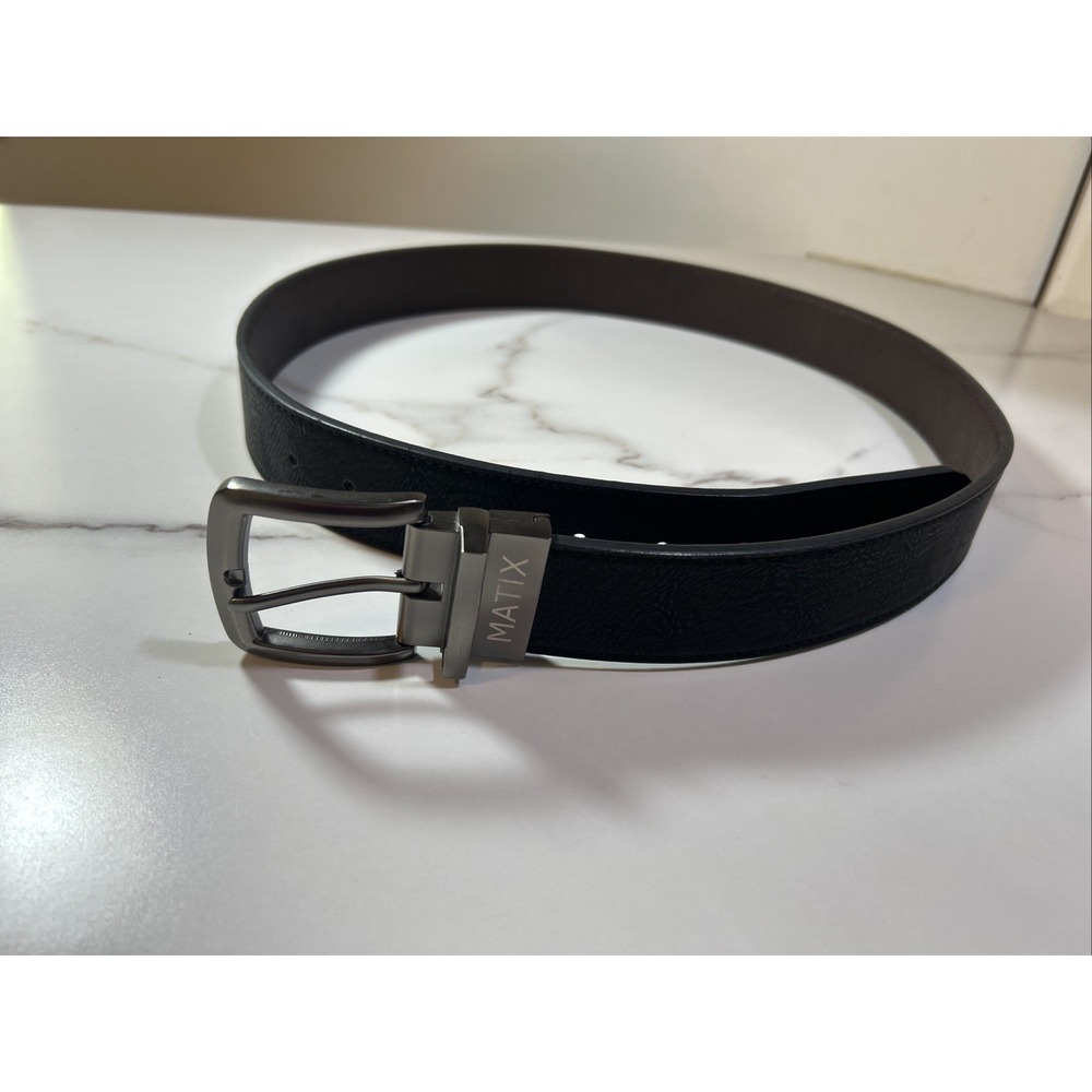 Matix‎ Faux Leather Belt Men's Adult Size 40 Double Sided Black & Brown